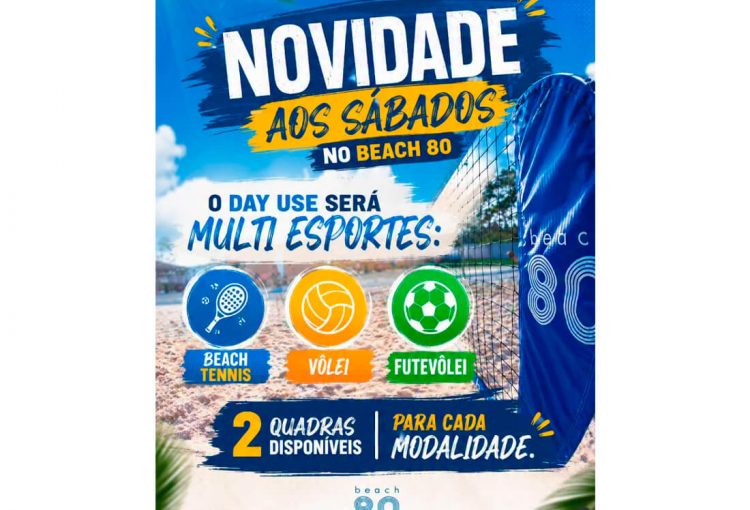 Novidade aos sábados no Beach 80
