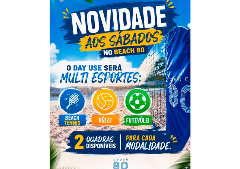 Novidade aos sábados no Beach 80